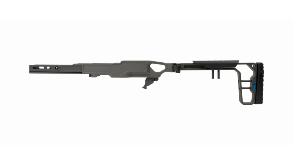 Grey Birch MFG Ruger 10/22 5in Forend/Folding Stock Chassis System, Black, LaChassis-10/22-5BLK