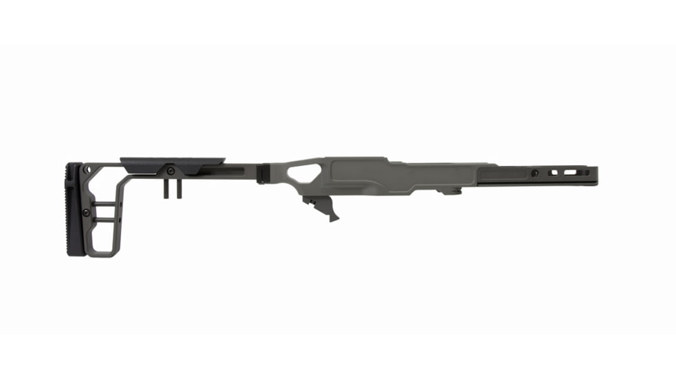 Grey Birch MFG Ruger 10/22 5in Forend/Folding Stock Chassis System, Black, LaChassis-10/22-5BLK