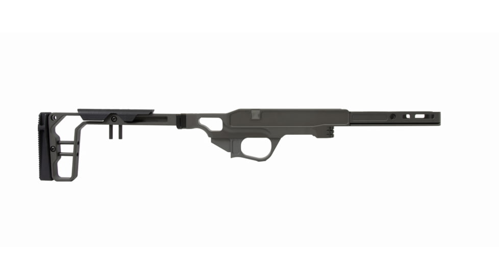Grey Birch MFG Tikka T1X 5in Forend/Folding Stock Chassis System Right Hand, Black, LaChassis-T1X-RH-5-BLK