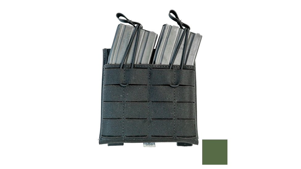Grey Ghost Gear Double 5.56 Mag Pouch, Olive Drab, 1086-1