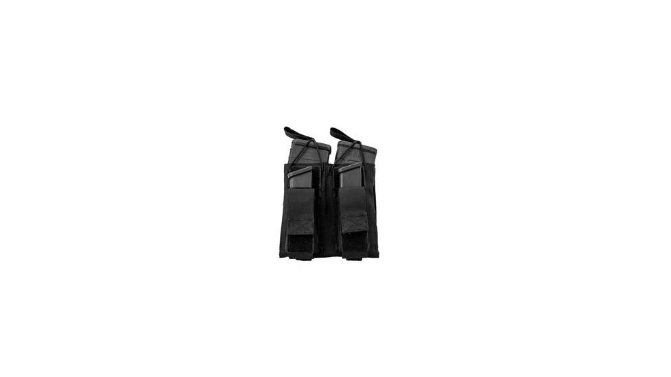 Grey Ghost Gear Double M4/Pistol Mag Pouch, MALICE Clips for MOLLE/PALS, Black 10099-2