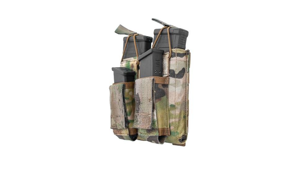 Grey Ghost Gear Double M4/Pistol Mag Pouch, MALICE Clips for MOLLE/PALS, MultiCam 10099-5