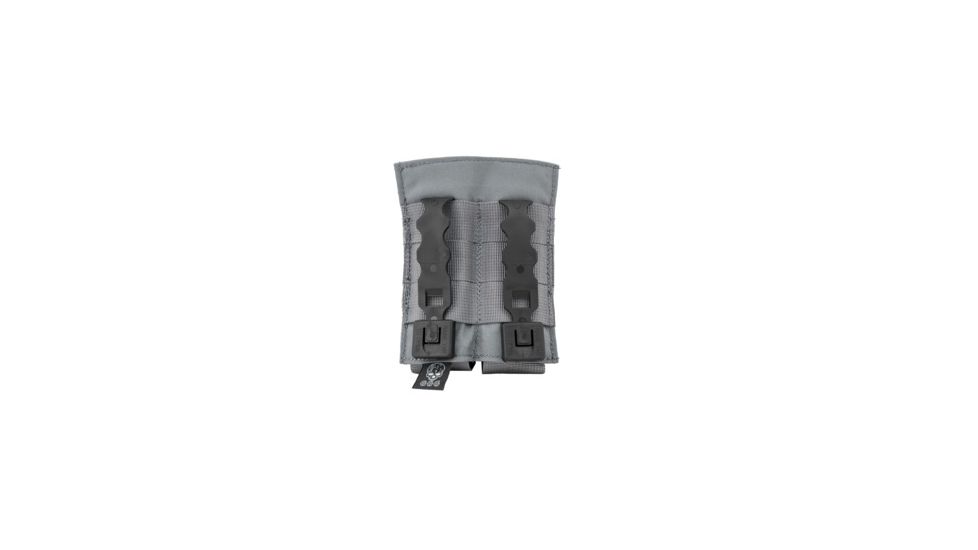 Grey Ghost Gear Double Pistol Mag Pouch, MALICE Clips for MOLLE/PALS, Wolf Gray 1019-28