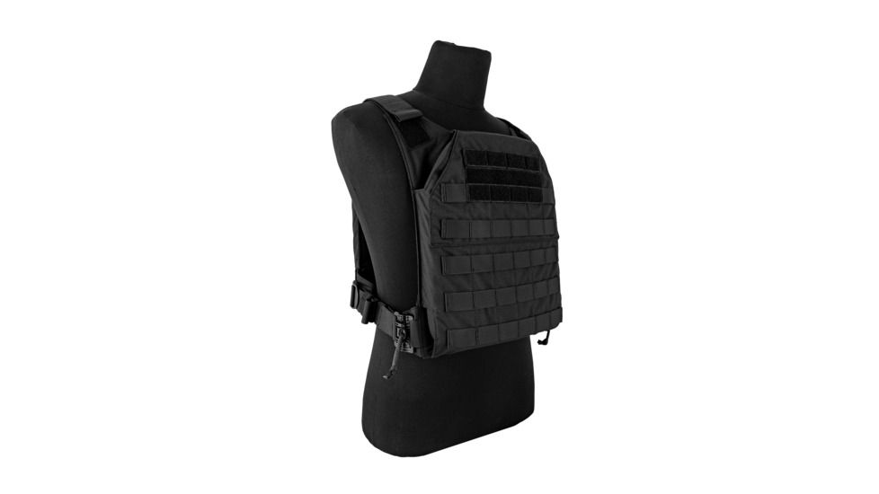 Grey Ghost Gear Minimalist Plate Carrier W/ Roc Attachments, Black, 0009-2