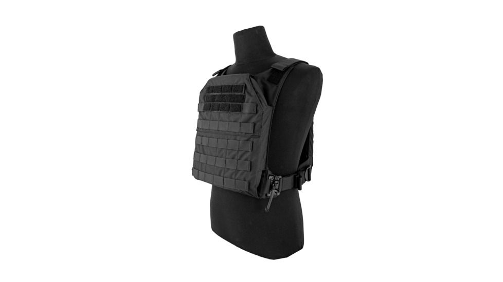 Grey Ghost Gear Minimalist Plate Carrier W/ Roc Attachments, Black, 0009-2