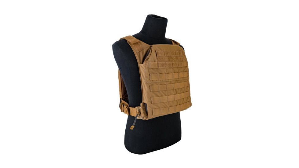 Grey Ghost Gear Minimalist Plate Carrier W/ Roc Attachments, Coyote Brown, 0009-14