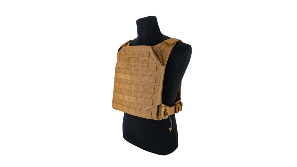 Grey Ghost Gear Minimalist Plate Carrier W/ Roc Attachments, Coyote Brown, 0009-14
