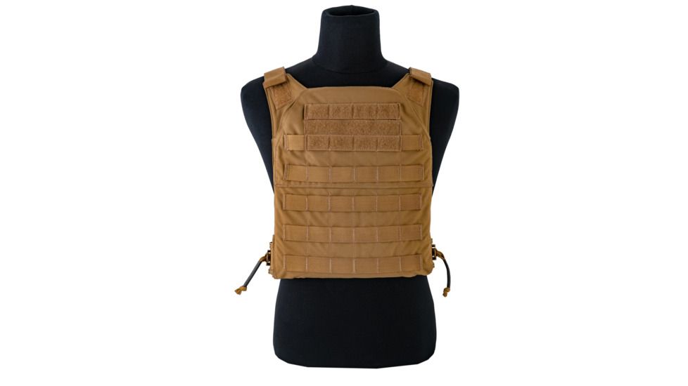 Grey Ghost Gear Minimalist Plate Carrier W/ Roc Attachments, Coyote Brown, 0009-14