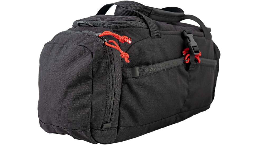 Grey Ghost Gear Range Bag, 1260 cubic inches, Black with Red Zipper Pulls, 60200-2