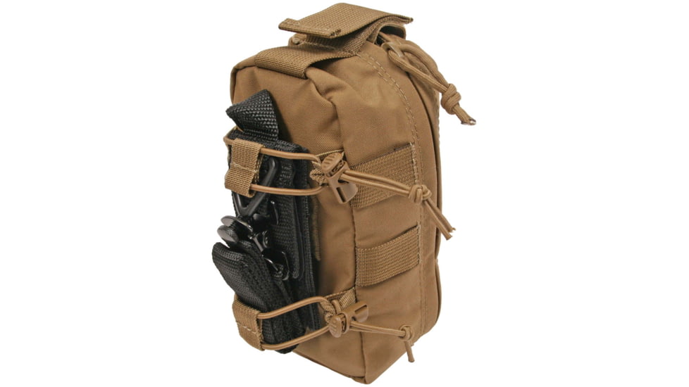 Grey Ghost Gear Slim Medical Pouch, Malice Clips for MOLLE/PALS, Coyote Brown, 4002-14