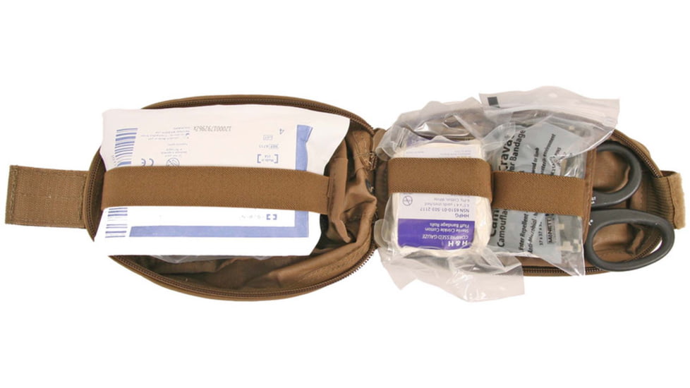 Grey Ghost Gear Slim Medical Pouch, Malice Clips for MOLLE/PALS, Coyote Brown, 4002-14