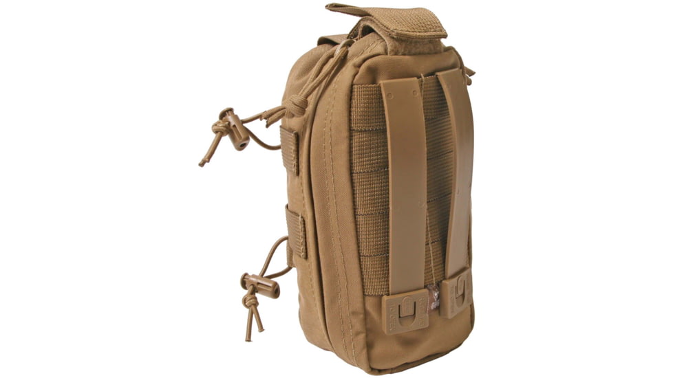 Grey Ghost Gear Slim Medical Pouch, Malice Clips for MOLLE/PALS, Coyote Brown, 4002-14