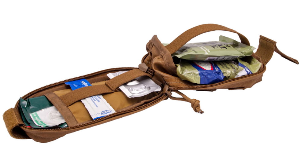 Grey Ghost Gear Slim Medical Pouch, Malice Clips for MOLLE/PALS, Coyote Brown, 4002-14