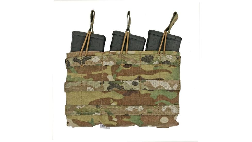 Grey Ghost Gear Triple 5.56 Mag Panel, MALICE Clips for MOLLE/PALS, MultiCam 1006-5