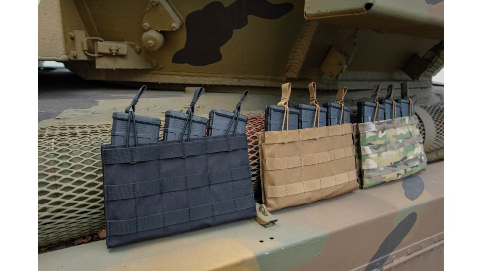 Grey Ghost Gear Triple 5.56 Mag Panel, MALICE Clips for MOLLE/PALS, Coyote Brown, 1006-14