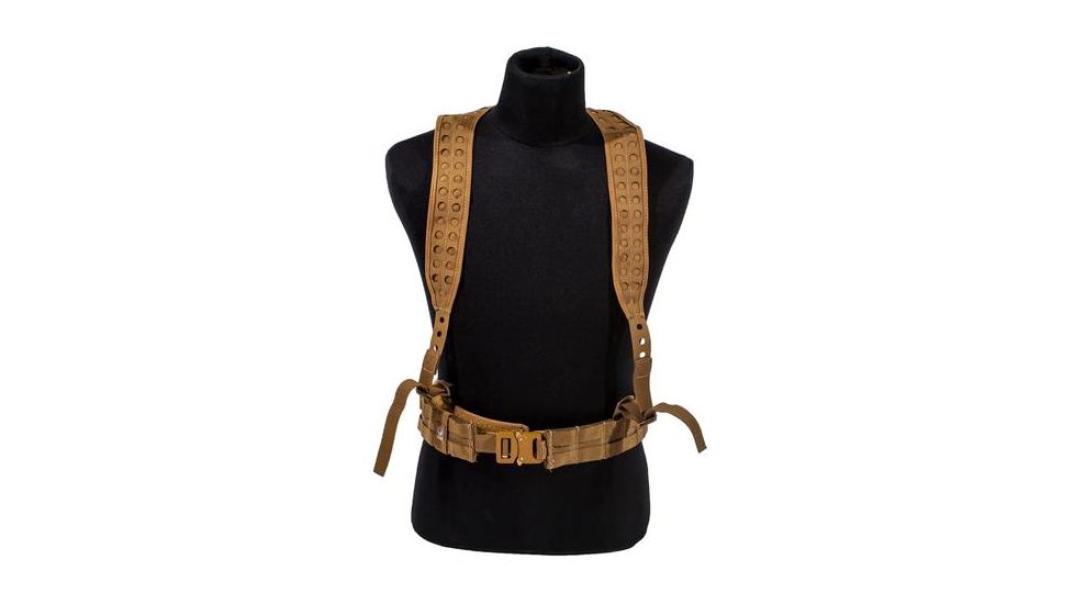 Grey Ghost Gear UGF 3-Point Battle Belt Suspenders, Hypalon, Coyote Brown, 9036-14