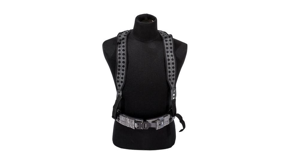Grey Ghost Gear UGF 3-Point Battle Belt Suspenders, Hypalon, Black, 9036-2