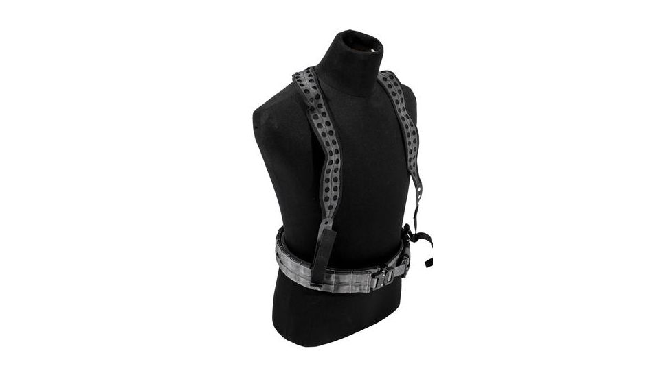 Grey Ghost Gear UGF 3-Point Battle Belt Suspenders, Hypalon, Black 9036-2