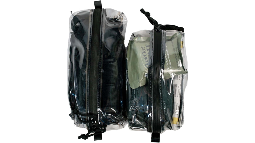 Grey Ghost Gear Vinyl Zipper Pouch w/Black Zipper, Clear, Large, 1057-2