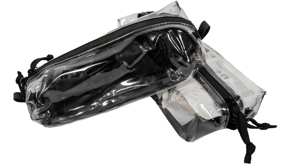 Grey Ghost Gear Vinyl Zipper Pouch w/Black Zipper, Clear, Small, 1056-2