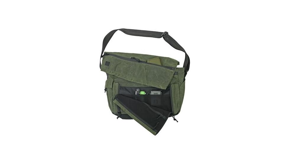 Grey Ghost Gear Wanderer Messenger Bag, Wax Canvas, Olive Drab Green 6027-OD