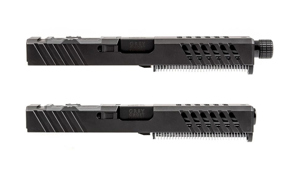 Grey Ghost Precision Glock 17 Gen 3 Slide, Complete - V1 w/Non-Threaded Barrel, Black APGG100002N