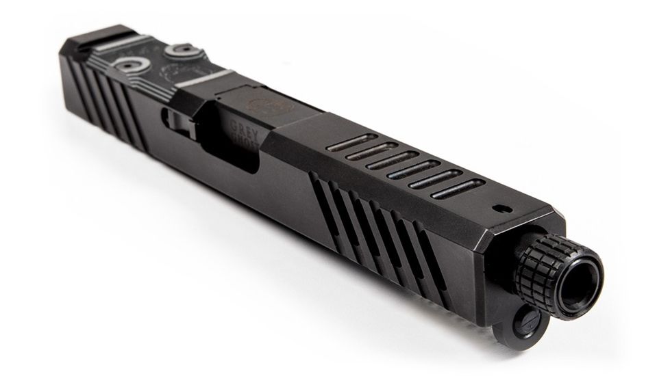 Grey Ghost Precision Glock 17 Gen 3 Slide, Complete - V1RMR w/Threaded Barrel, Black, APGG100005T