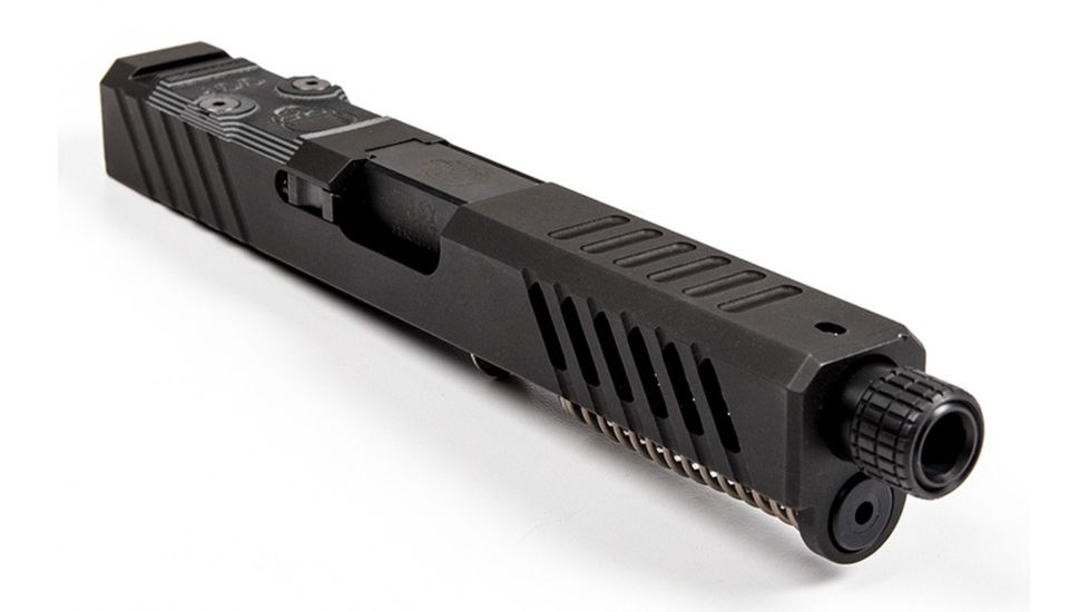 Grey Ghost Precision Glock 17 Gen 3 Slide, Complete - V1RMR w/Threaded Barrel, Black, APGG100005T