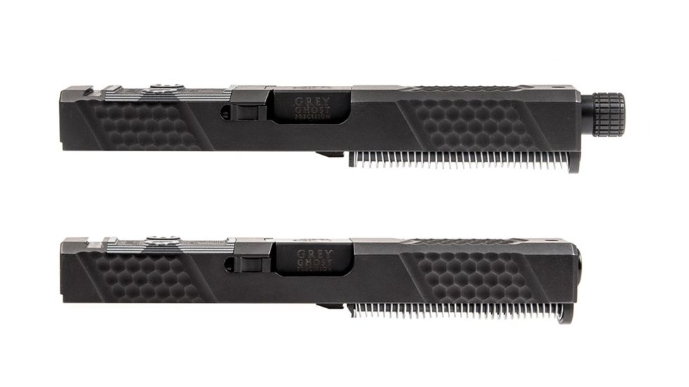 Grey Ghost Precision Glock 17 Gen 3 Slide, Complete - V2 w/Non-Threaded Barrel, Black APGG100003N