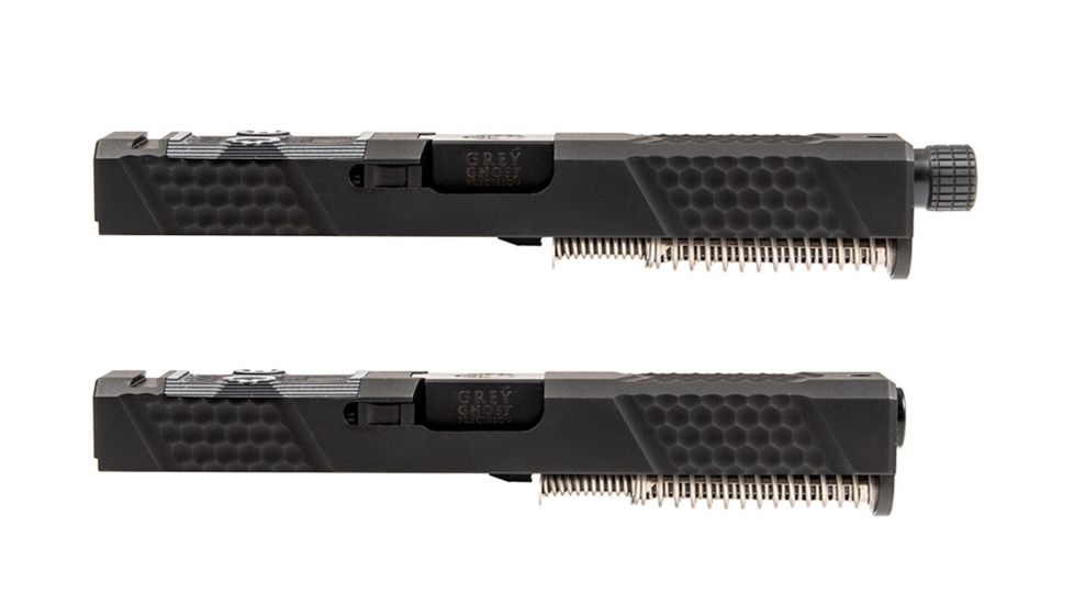 Grey Ghost Precision Glock 17 Gen 3 Slide, Complete - V2 w/Non-Threaded Barrel, Black APGG100003N