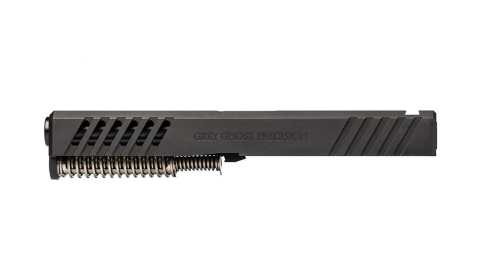 Grey Ghost Precision Glock 17 Gen 4 Slide, Complete - V1 w/Non-Threaded Barrel, Black, APGG100008N