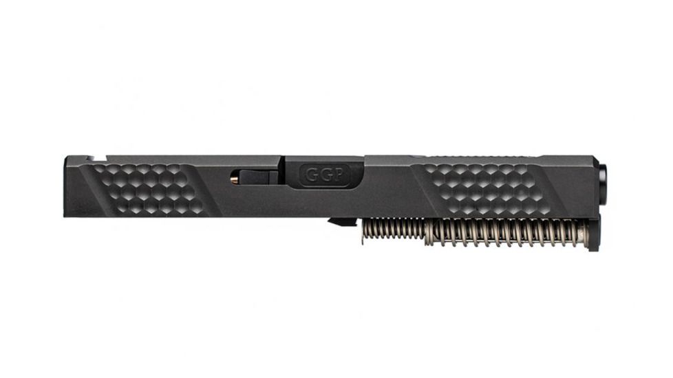 Grey Ghost Precision Glock 17 Gen 4 Slide, Complete - V2 w/Non-Threaded Barrel, Black, APGG100009N
