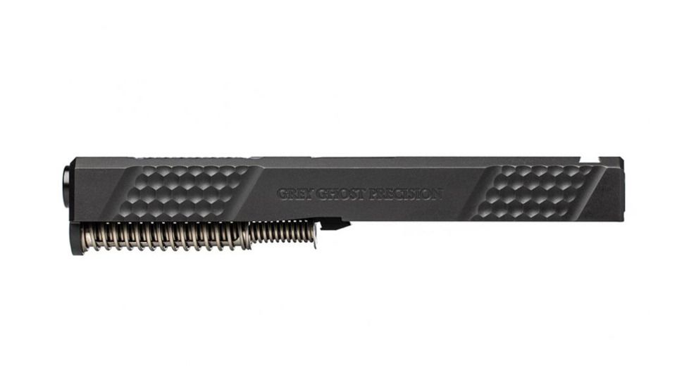 Grey Ghost Precision Glock 17 Gen 4 Slide, Complete - V2 w/Non-Threaded Barrel, Black, APGG100009N