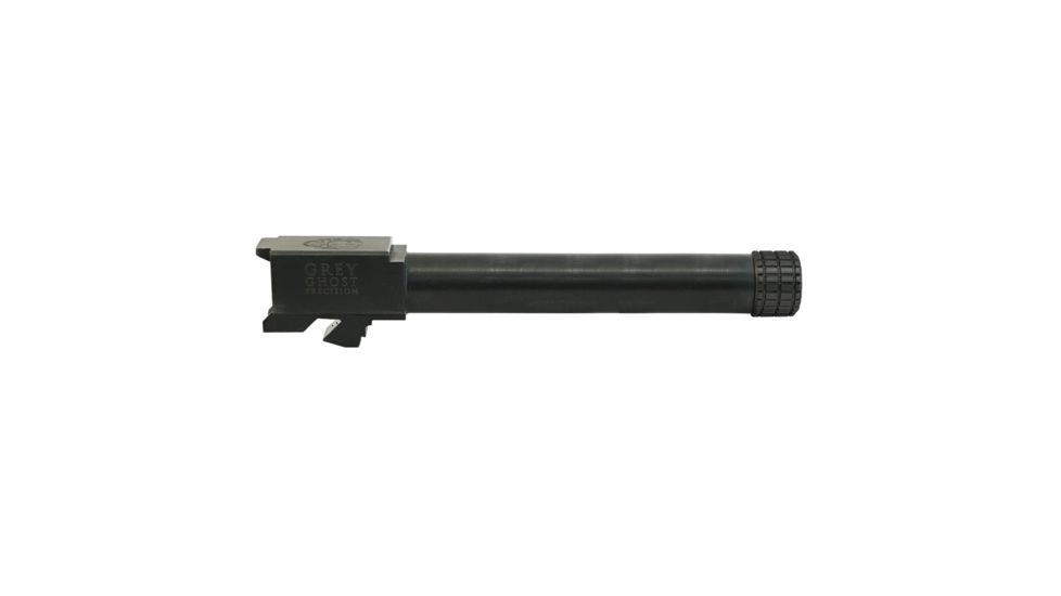 Grey Ghost Precision Match Threaded Pistol Barrel, Glock 17 Gen 3-4, 9mm, 5 inch, 1-10 Twist, 1/2 x 28 Thread, Nitride Finish, Black, BARREL-G17-T-BN