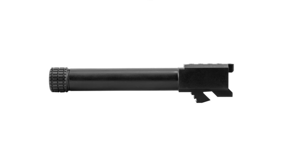 Grey Ghost Precision Glock 17 Gen3-4 Threaded Match Grade Barrel, 9mm SAAMI, Nitride Coated, Black, Barrel-G17-T-BN