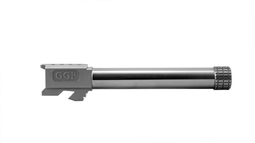 Grey Ghost Precision Match Threaded Pistol Barrel, Glock 17 Gen 3-4, 9mm, 5 inch, 1-10 Twist, 1/2 x 28 Thread, Non Coated, Stainless Steel, BARREL-G17-T-NC