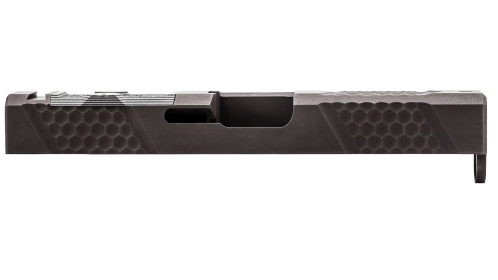 Grey Ghost Precision Glock 19 Gen 4 Pistol Slide w/ RMR-DP Pro Cut, Version 2, Black Nitride, GGP-19-4-OC-V2