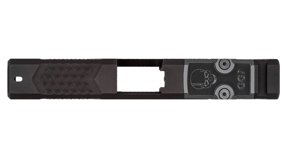Grey Ghost Precision Glock 19 Gen 4 Pistol Slide w/ RMR-DP Pro Cut, Version 2, Black Nitride, GGP-19-4-OC-V2