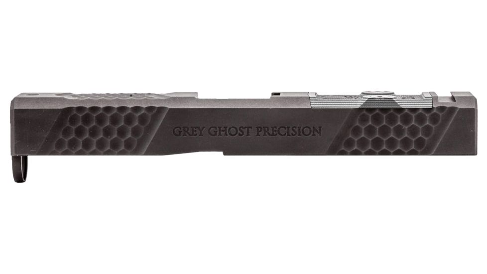 Grey Ghost Precision Glock 19 Gen 4 Pistol Slide w/ RMR-DP Pro Cut, Version 2, Black Nitride, GGP-19-4-OC-V2