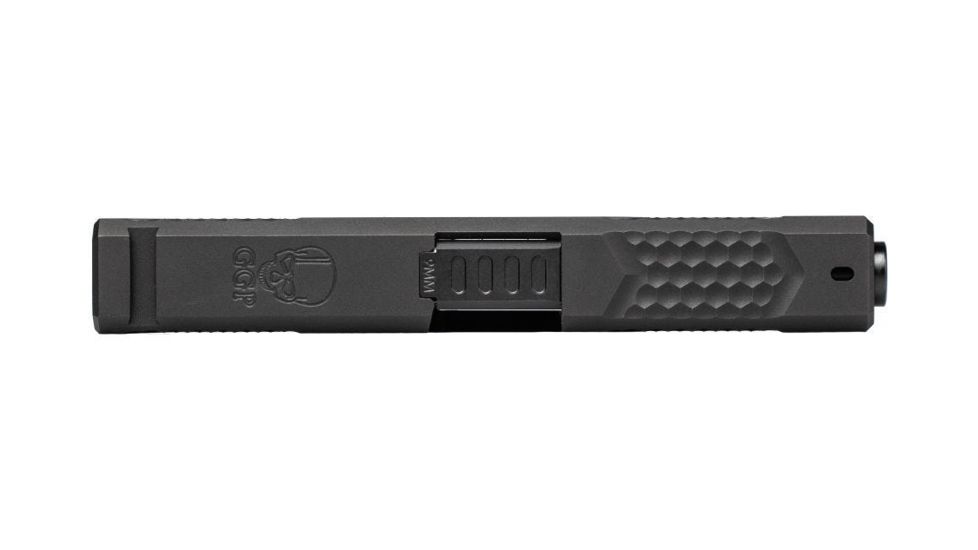 Grey Ghost Precision Glock 19 Gen 4 Slide, Complete - V2 w/Non-Threaded Barrel, Black, APGG100021N