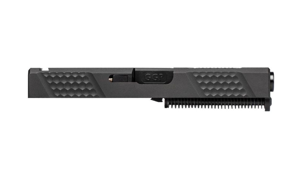 Grey Ghost Precision Glock 19 Gen 4 Slide, Complete - V2 w/Non-Threaded Barrel, Black, APGG100021N