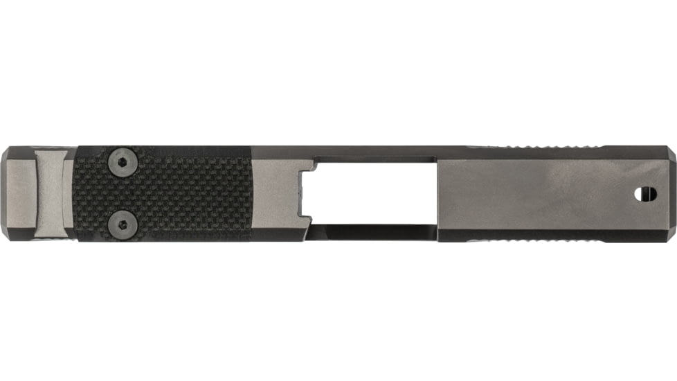 Grey Ghost Precision Glock 43 Stripped Slide, Version 2 - Diamond Checkering Pattern, 17-4PH SS, DLC Grey, GGP-SPG43-V2-GRY