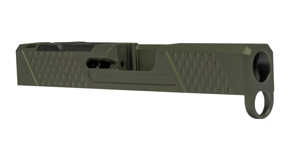 Grey Ghost Precision Glock 43 Version 2 Stripped Pistol Slide, Olive Drab Cerakote, GGP-SPG43-V2-OD