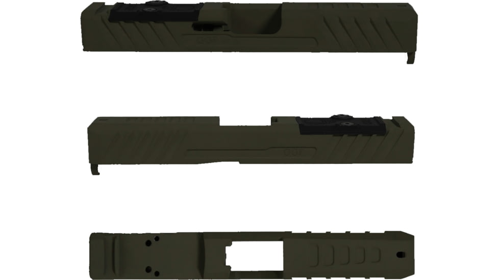 Grey Ghost Precision Version 3 Pistol Slide w/ RMR-DP Pro Cut, Glock 19 Gen 3, 17-4 Stainless Steel, Olive Drab Cerakote, GGP-19-3-OC-OD-V3
