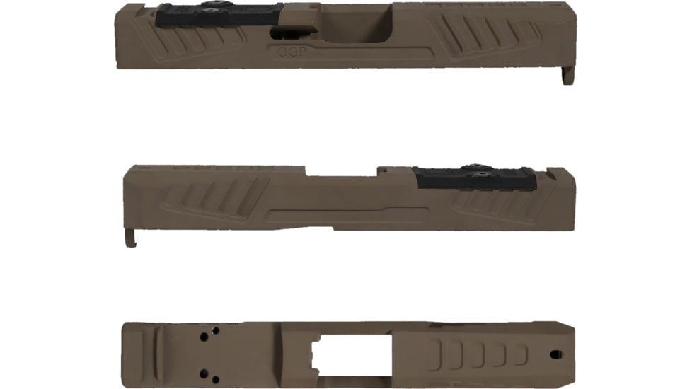 Grey Ghost Precision Glock Version 5 Pistol Slide w/ RMR-DP Pro Cut, for Glock 19 Gen 5, FDE Cerakote, GGP-19-5-OC-FDE-V5