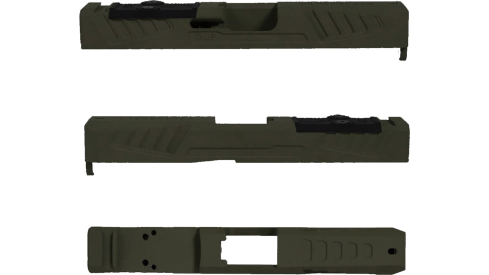 Grey Ghost Precision Glock Version 5 Pistol Slide w/ RMR-DP Pro Cut, for Glock 19 Gen 5, Olive Drab Cerakote, GGP-19-5-OC-OD-V5