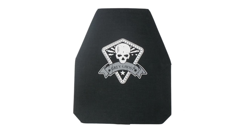 Grey Ghost Precision Level III Shooters Cut Armor Plate, 1.22in Thick, 10x12in, 3.2 lbs., Black, 3402-SH-SC-L