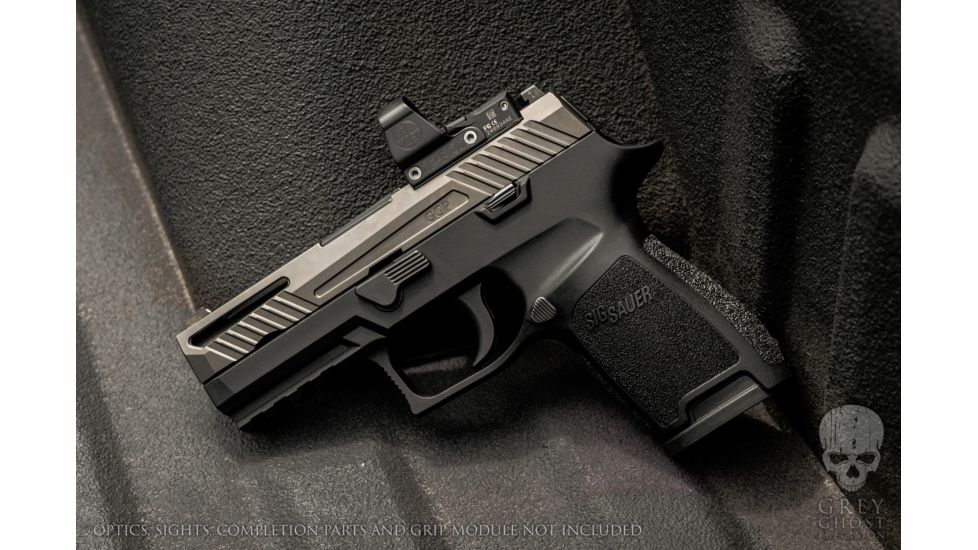 Grey Ghost Precision Sig P320 Full Size Slide Version 1, Stainless Steel, Black, GGP-320-F-BLK-1