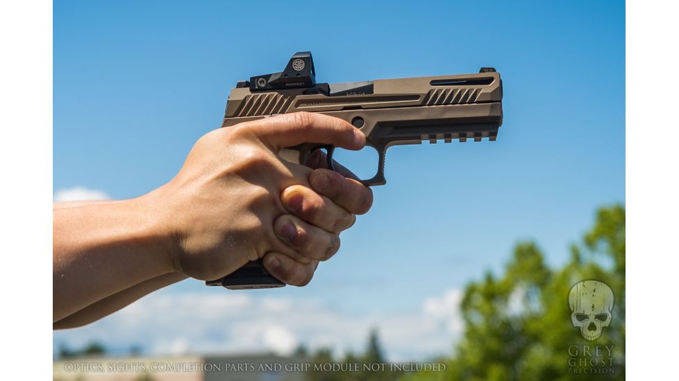 Grey Ghost Precision Sig P320 Full Size Slide Version 1, Stainless Steel, Black, GGP-320-F-BLK-1