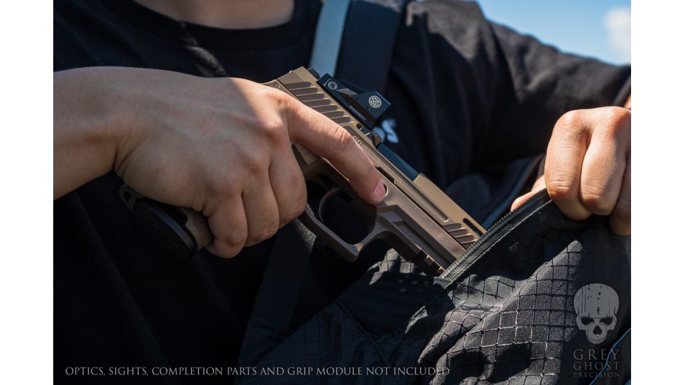 Grey Ghost Precision Sig P320 Full Size Slide Version 1, Stainless Steel, Black, GGP-320-F-BLK-1